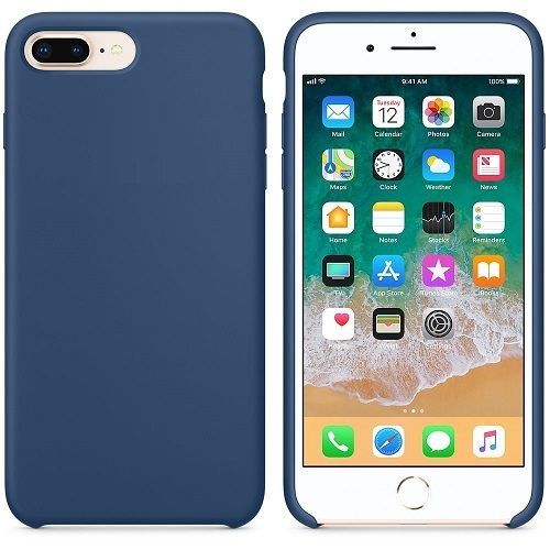 Funda silicona iPhone 7/8 textura suave  Azul cobalto