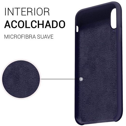 Funda silicona iphone X/XS agujero logo textura suave  Amarillo claro