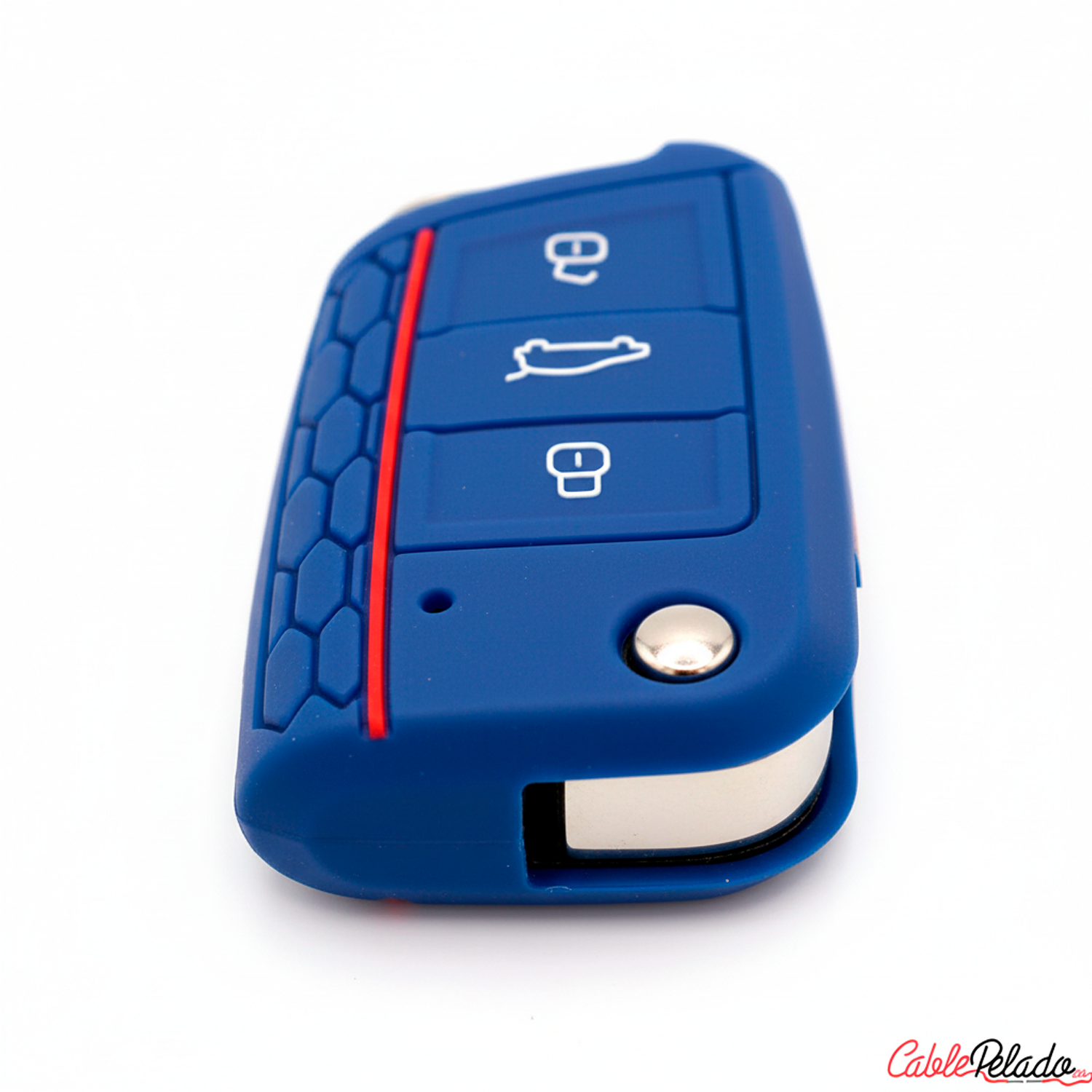 Funda Silicona Mando Llave Del Coche 3 Botones Compatible Con VW Golf 7  Azul oscuro
