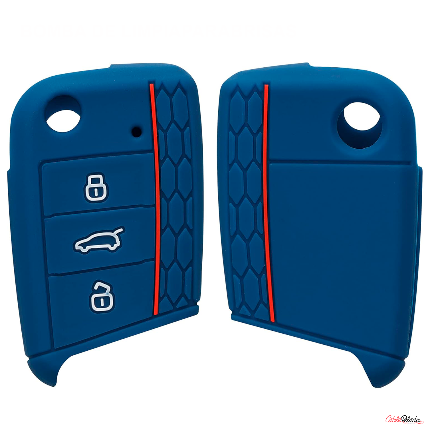 Funda Silicona Mando Llave Del Coche 3 Botones Compatible Con VW Golf 7  Azul oscuro