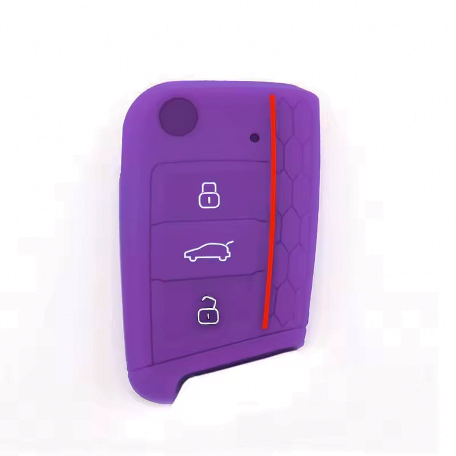 Funda Silicona Mando Llave Del Coche 3 Botones Compatible Con VW  lila