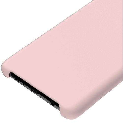 Funda silicona Samsung Galaxy S10 textura suave  Rosa claro
