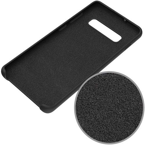 Funda silicona Samsung Galaxy S10 textura suave  Negro