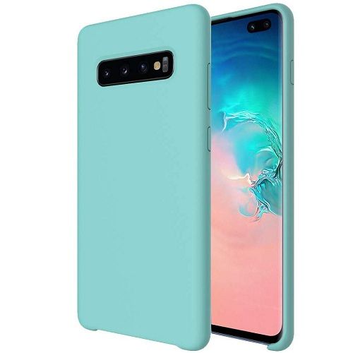 Funda silicona Samsung Galaxy S10 textura suave  Verde claro