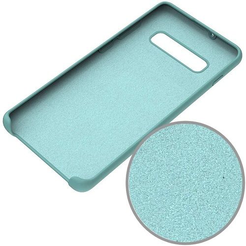 Funda silicona Samsung Galaxy S10 textura suave  Verde claro