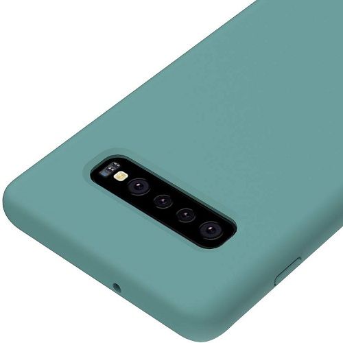 Funda silicona Samsung Galaxy S10 textura suave  Verde claro