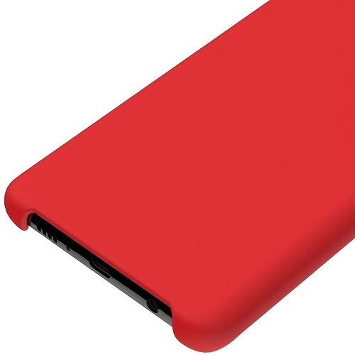 Funda silicona Samsung Galaxy S10 textura suave  Rojo