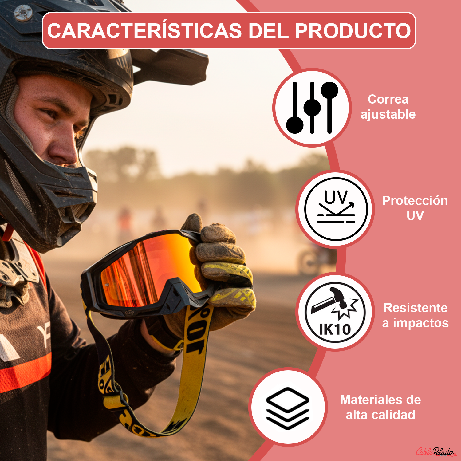 Gafas De Motocross  Negro