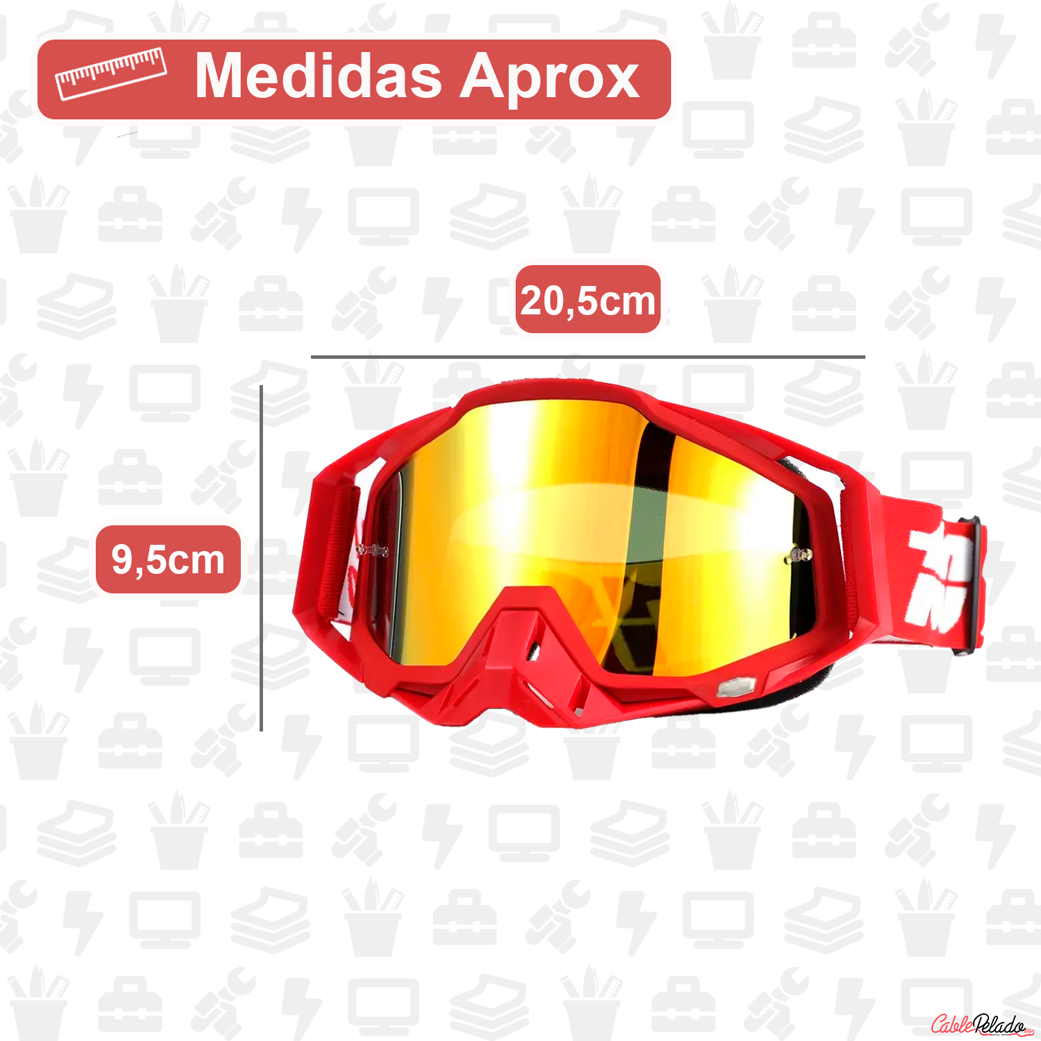 Gafas De Motocross  Rojo
