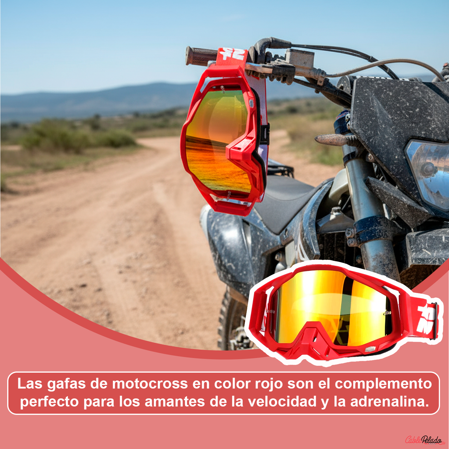 Gafas De Motocross  Rojo