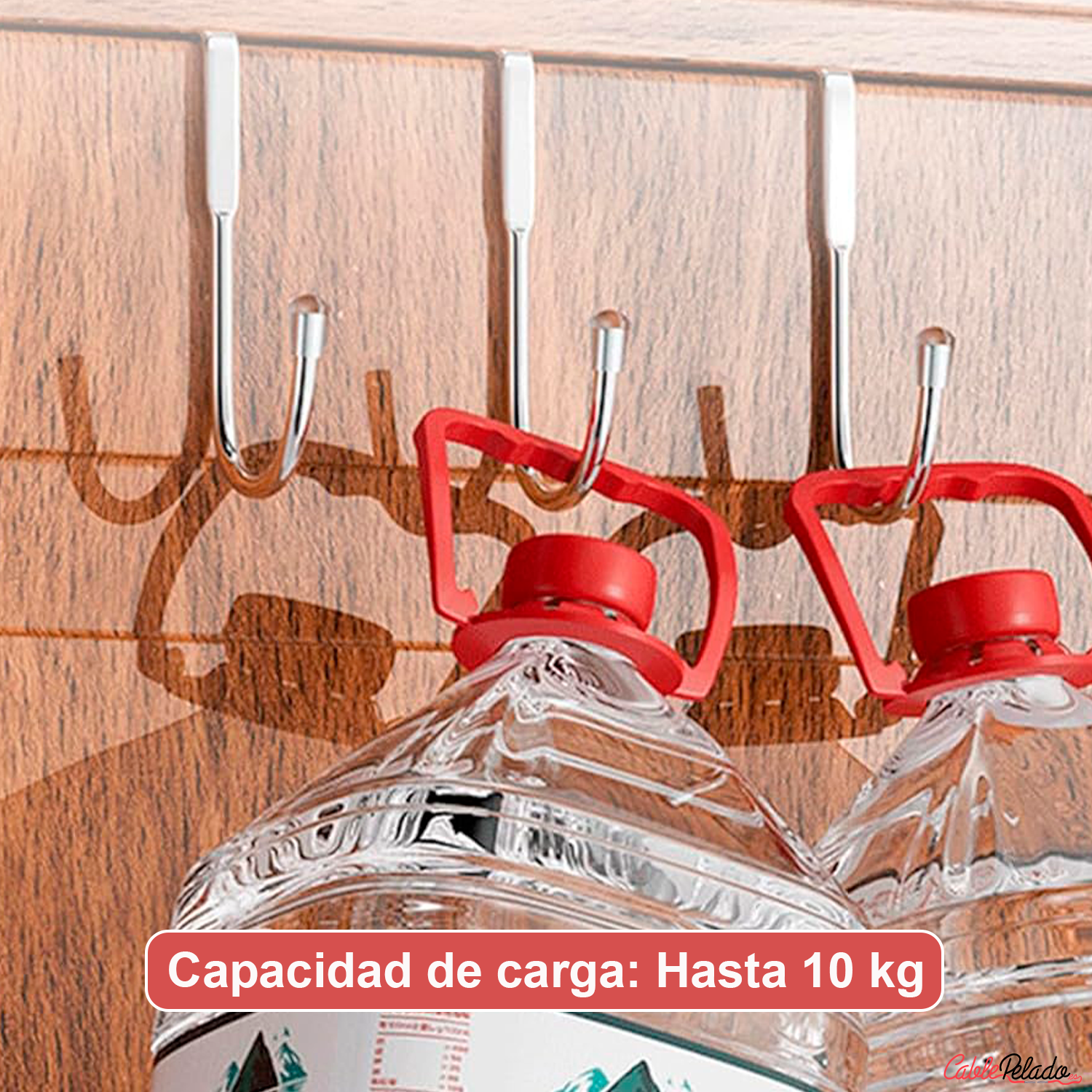 Gancho Para Puerta De Armario De Acero Inoxidable Diseño Doble  Plateado