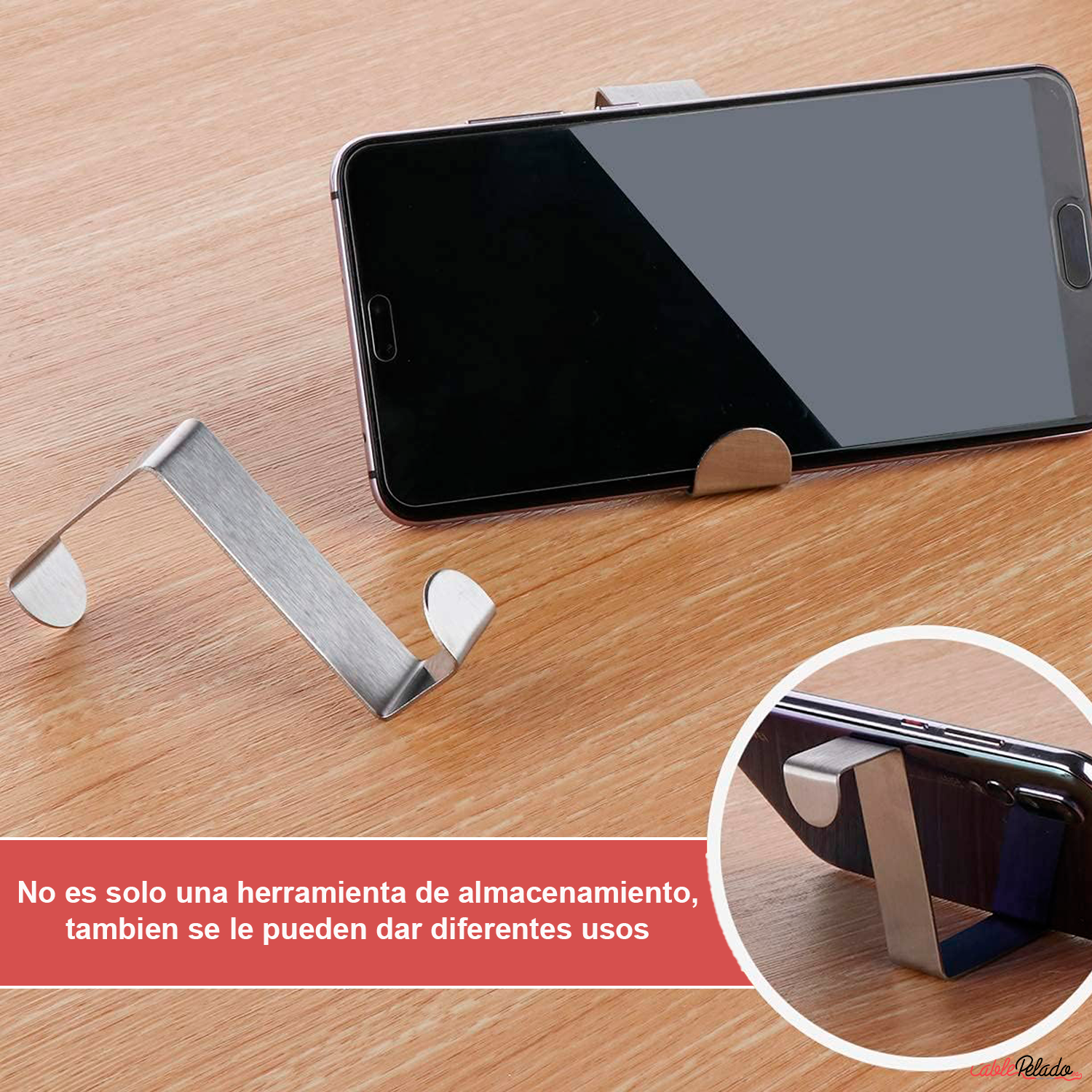 Gancho Para Puerta De Armario De Acero Inoxidable Plateado Forma Z  Plateado