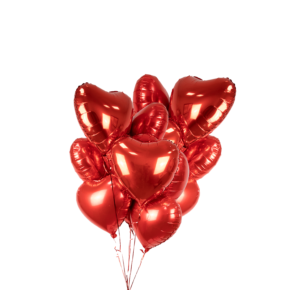 Globo corazon amor san valentin 90 cm Rojo