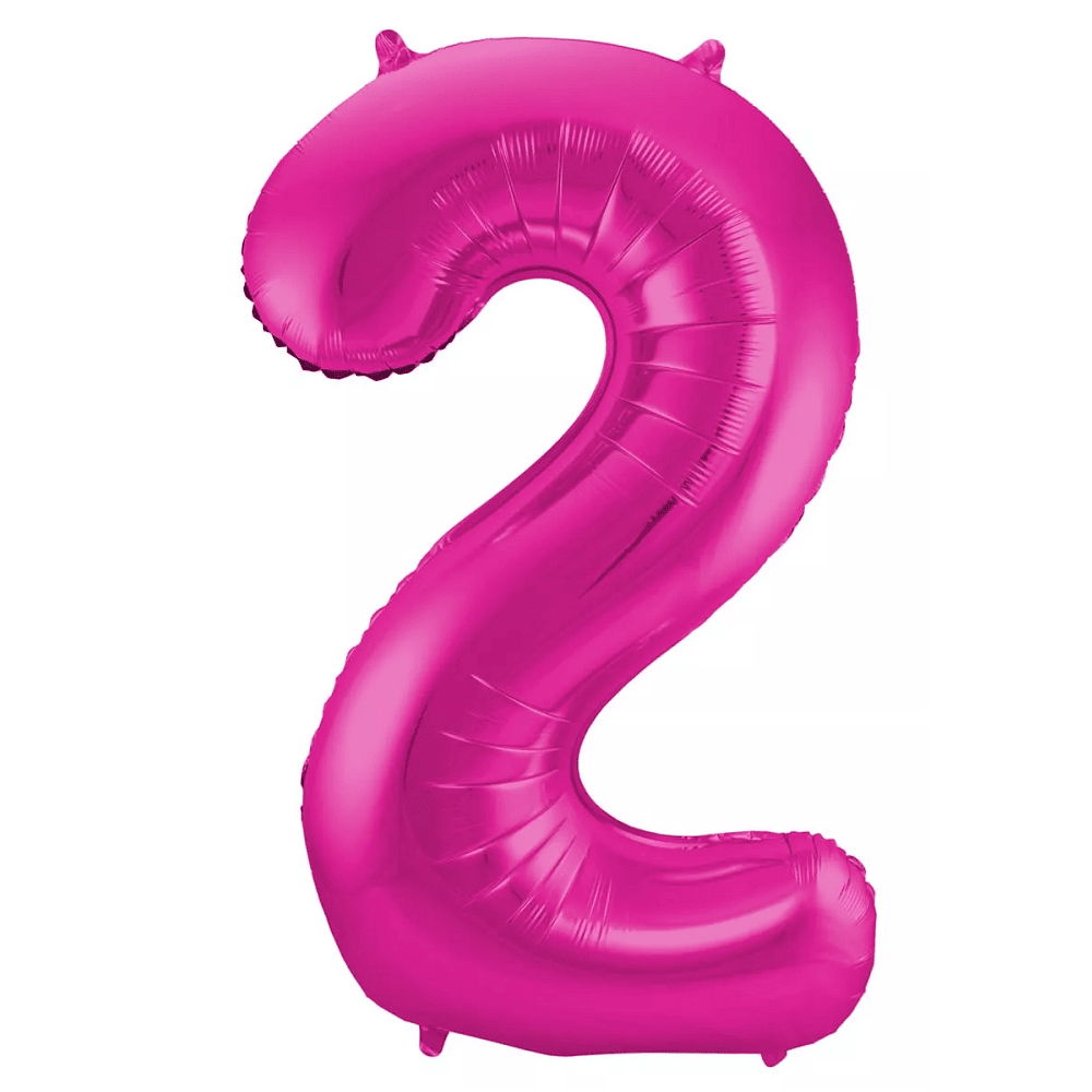 Globo de cumpleaños numero 2 110 cm Rosa
