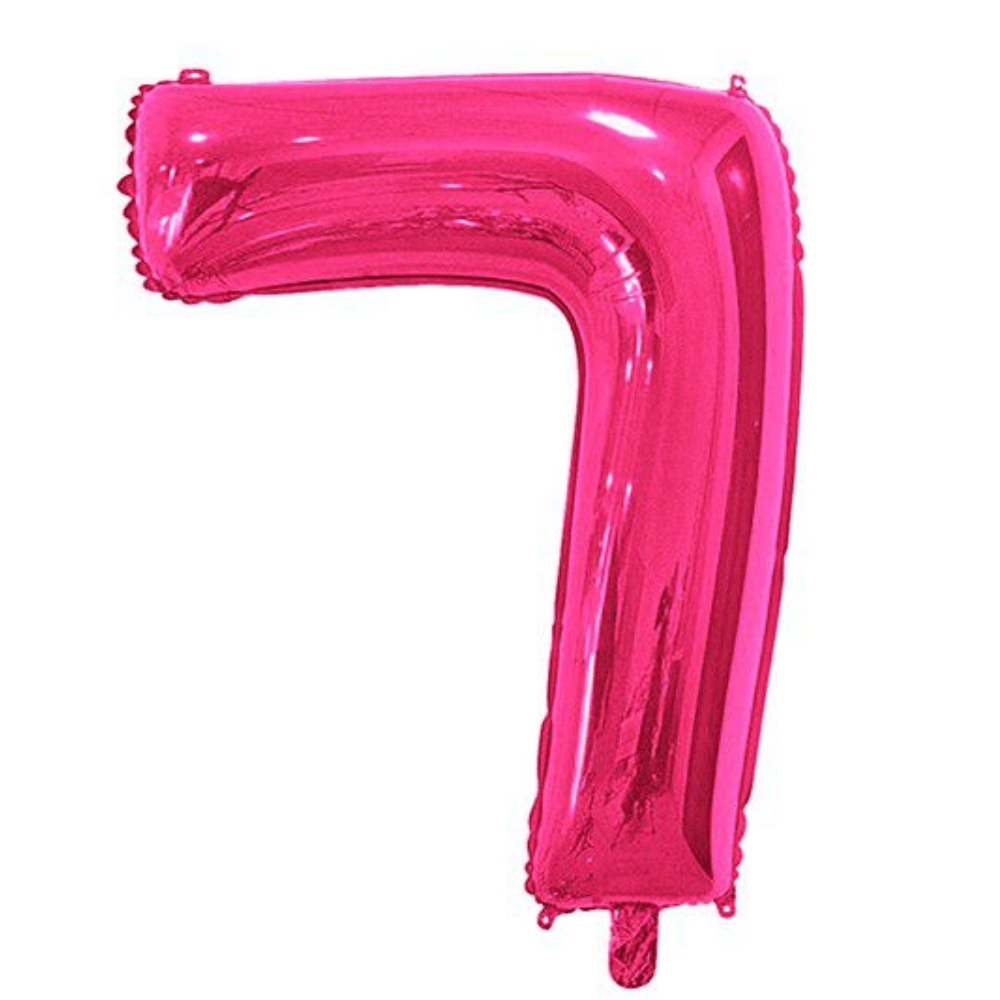 Globo de cumpleaños numero 7 110 cm Rosa