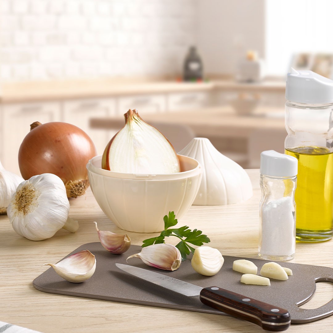Guarda Cebollas de Plastico  Beige