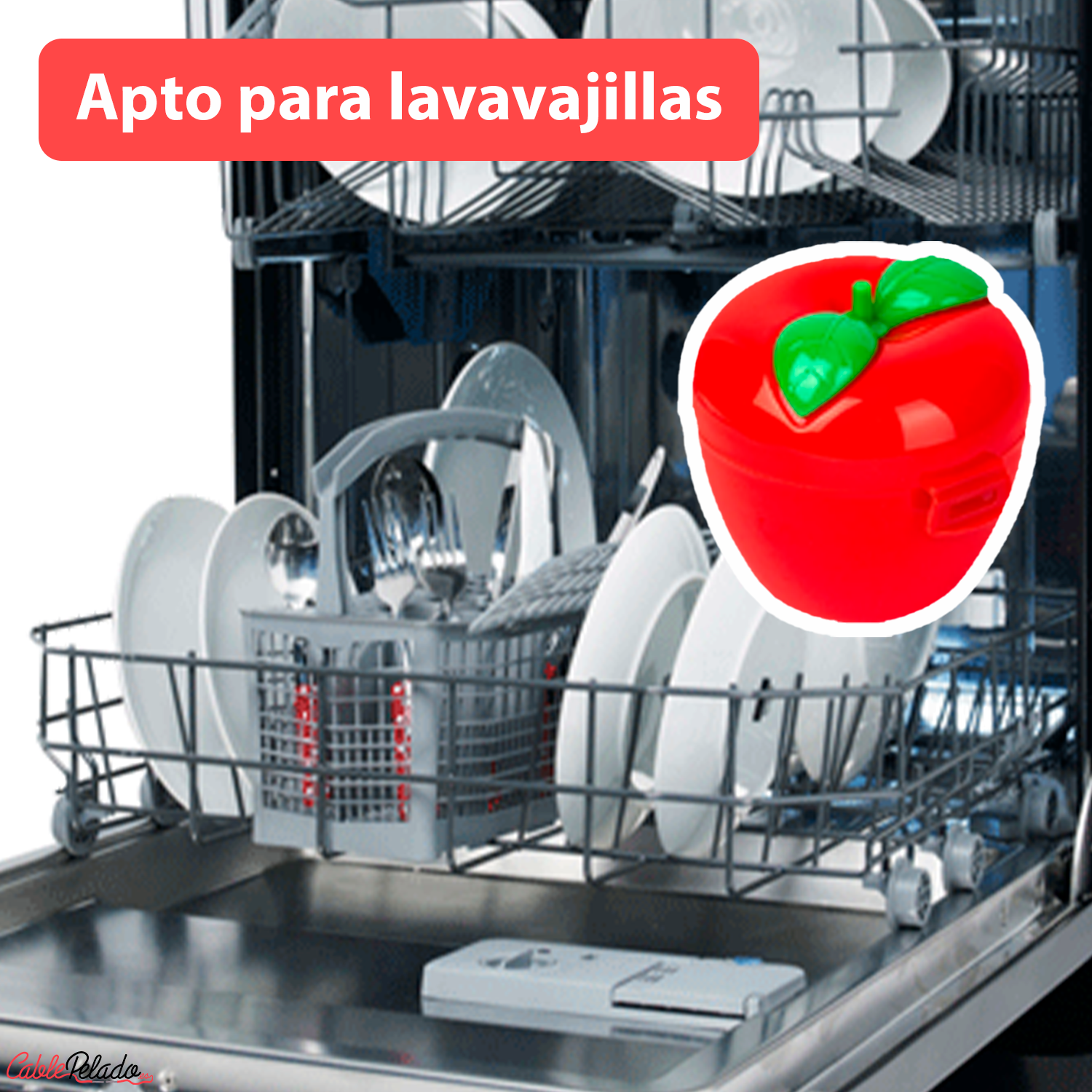 Guarda Manzana De Plastico  Rojo