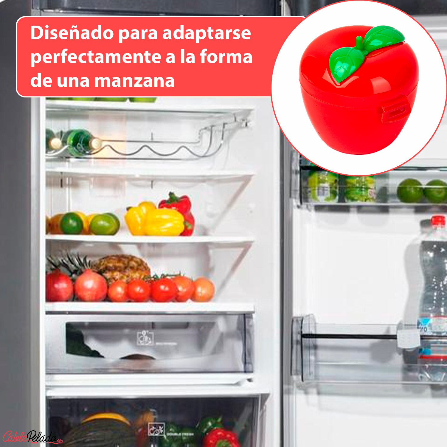 Guarda Manzana De Plastico  Rojo