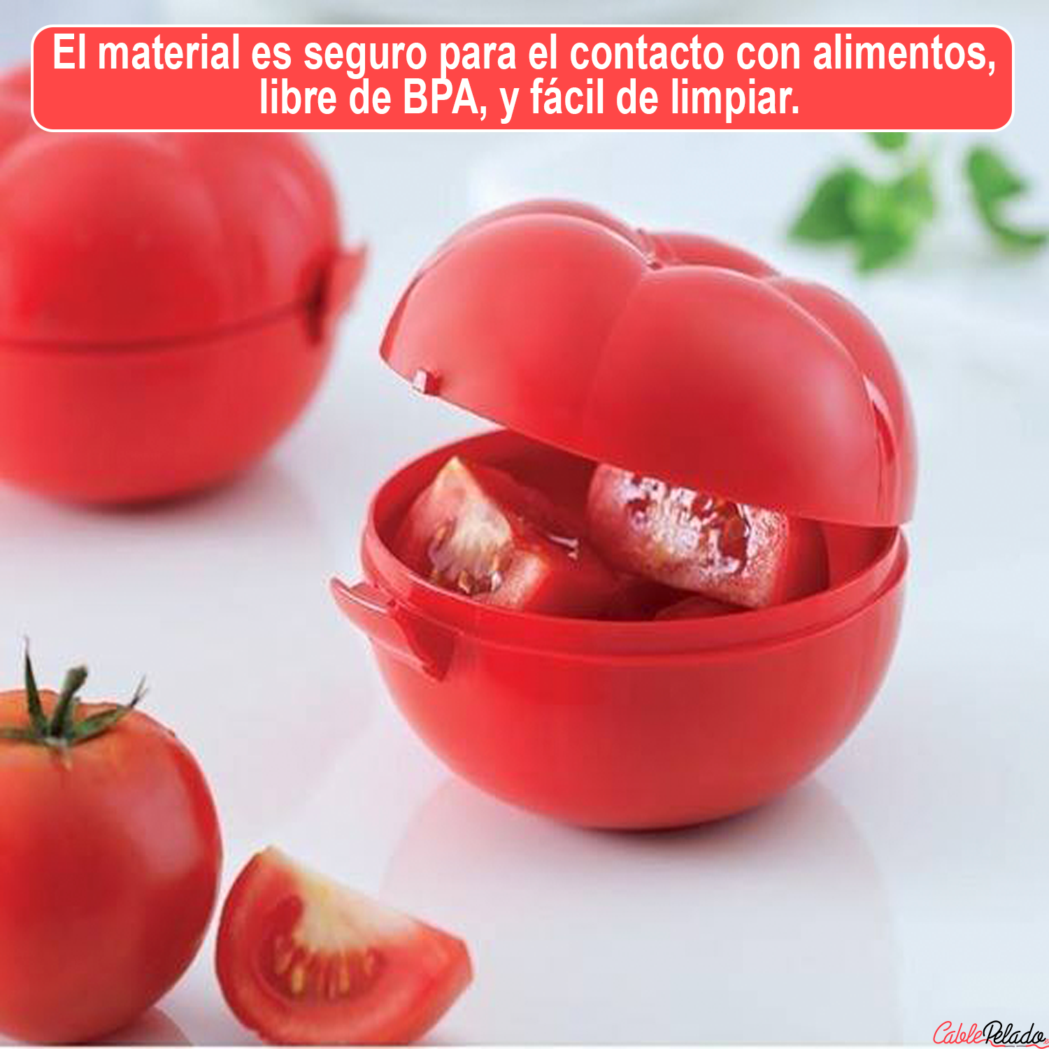 Guarda Tomate De Plastico  Rojo