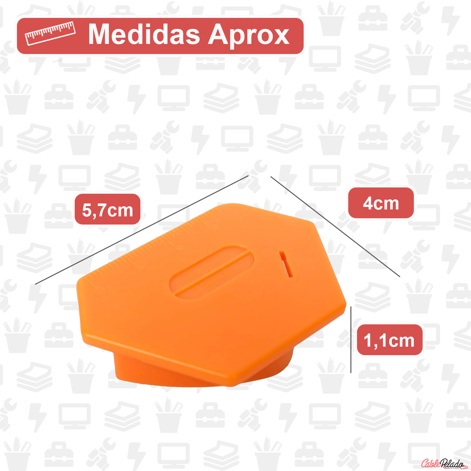 Guía De Costura Magnética Multifuncional Con Escala  Naranja