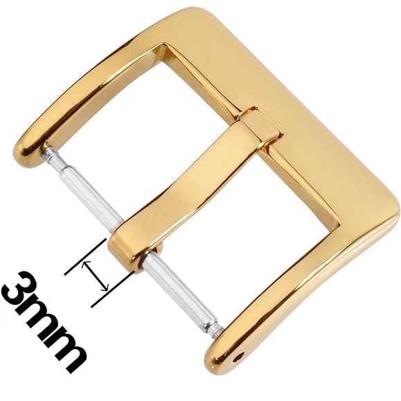 Hebilla reloj Metálica Acero Inoxidable 20 mm Dorado