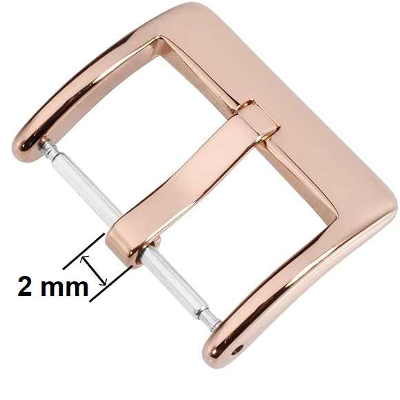 Hebilla reloj Metálica Acero Inoxidable 24 mm Rosa