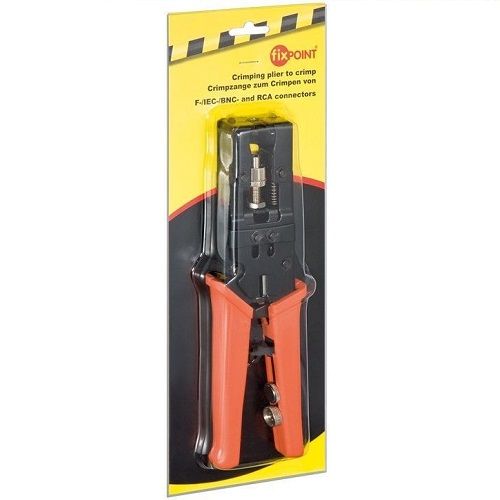 Herramienta crimpadora para F, BNC, IEC y RCA