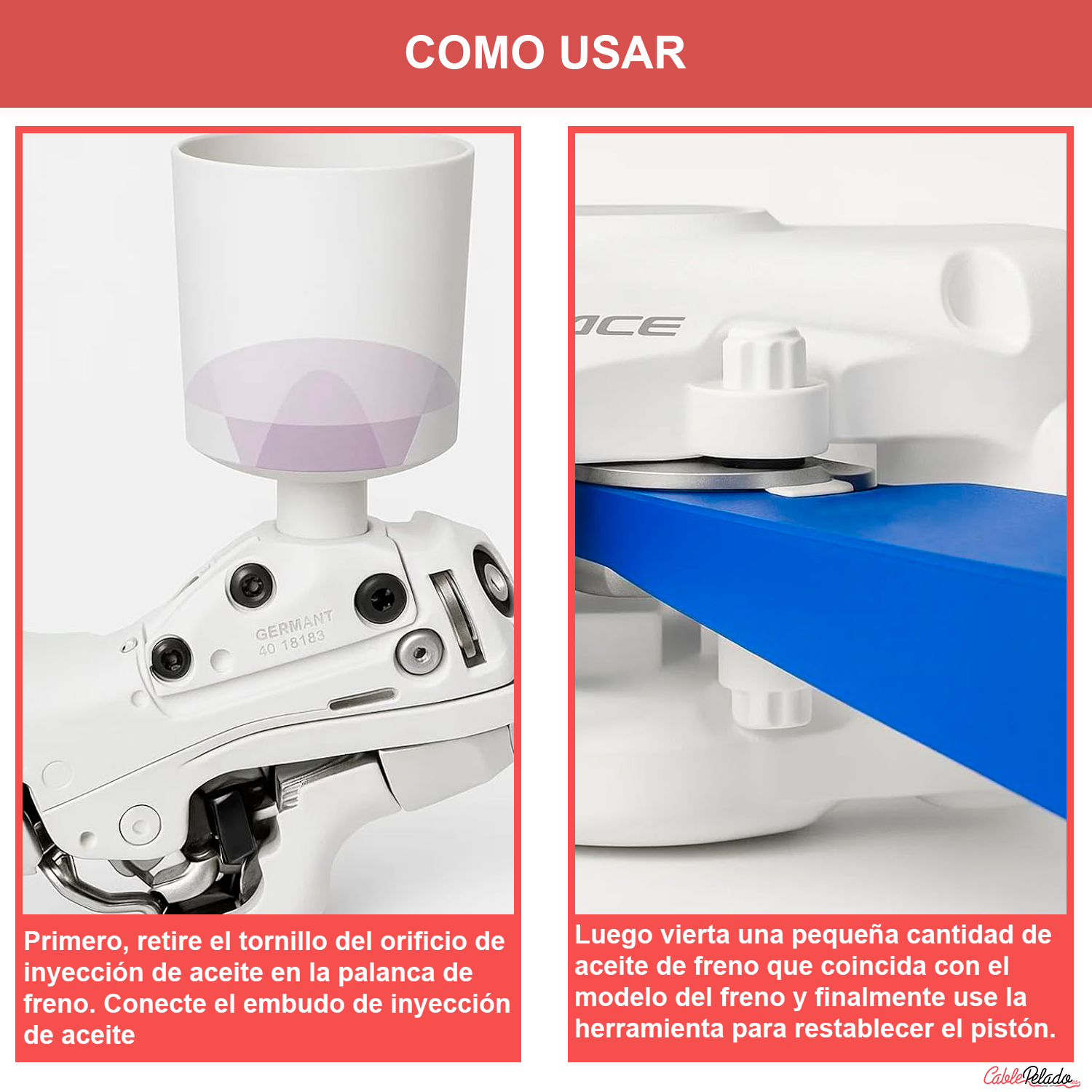 Herramienta De Prensa De Pistón De Freno De Disco Hidráulico Para Bicicleta  Azul