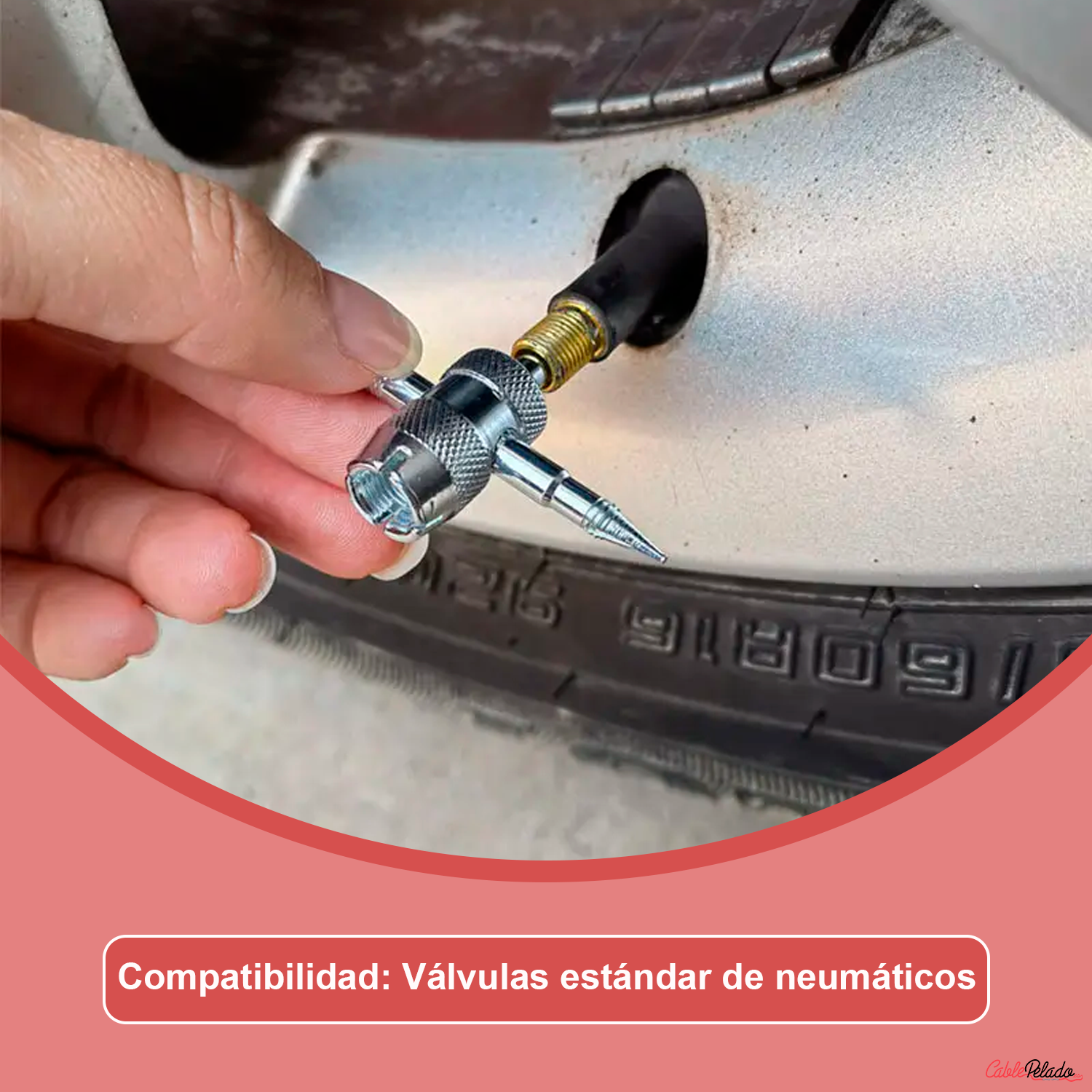 Herramienta Para Reparar Valvulas De Neumaticos  Gris