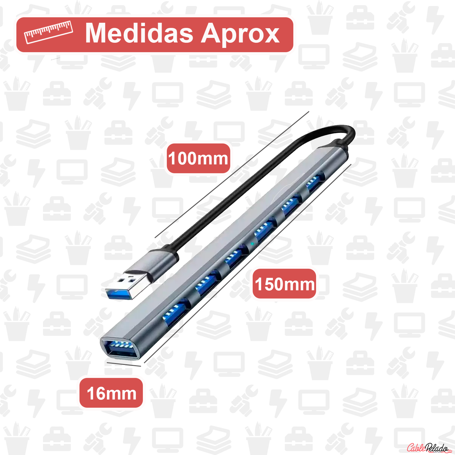 Hub USB 3.0 7 Puertos USB