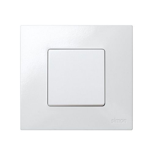 Interruptor ancho unipolar Simon 27 Play  Blanco 10 A