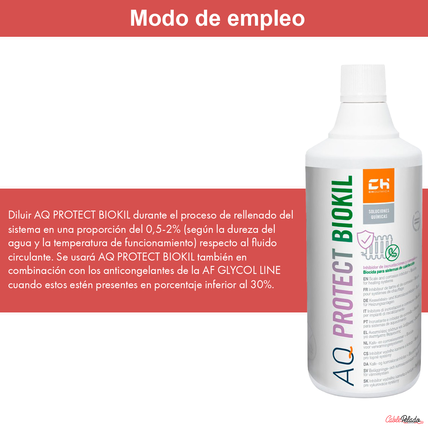 Inhibidor de Incrustaciones y Corrosión + Biocida para Sistemas de Calefacción y Circuitos Cerrados 