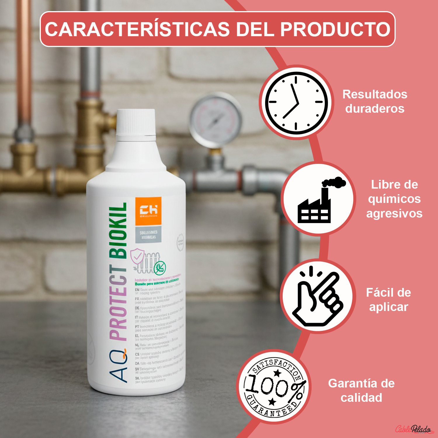 Inhibidor de Incrustaciones y Corrosión + Biocida para Sistemas de Calefacción y Circuitos Cerrados 