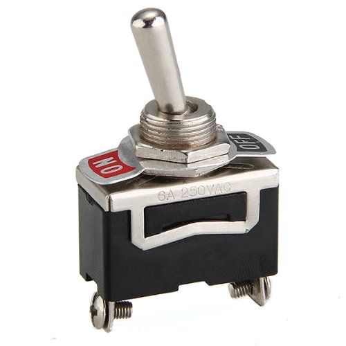 Interruptor 2 pin con palanca on-off 6A  Gris 6 A