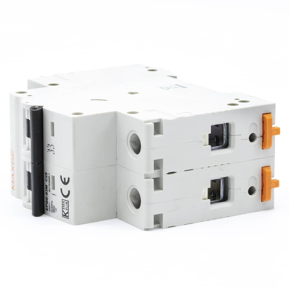 Interruptor automatico industrial 2P-6kA  Blanco 25 A