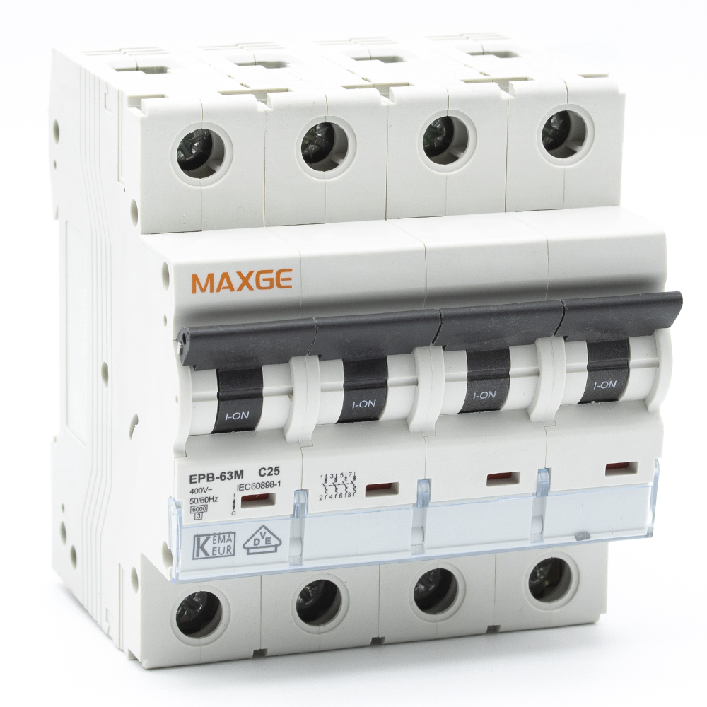 Interruptor Automatico Industrial 4P-6 kA  Blanco 25 A