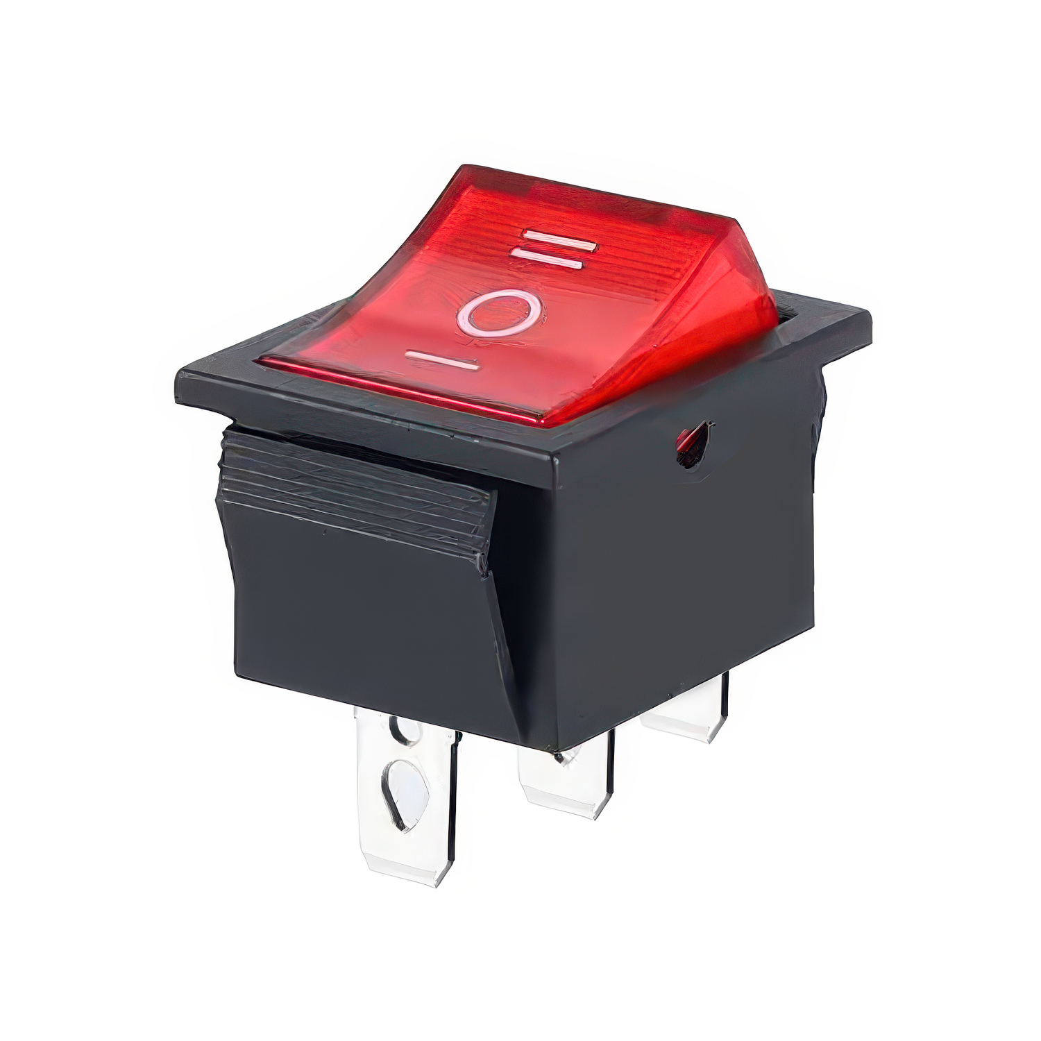 Interruptor basculante de 3 vias ON/OFF/ON Rojo 16 A  Rojo 16 A