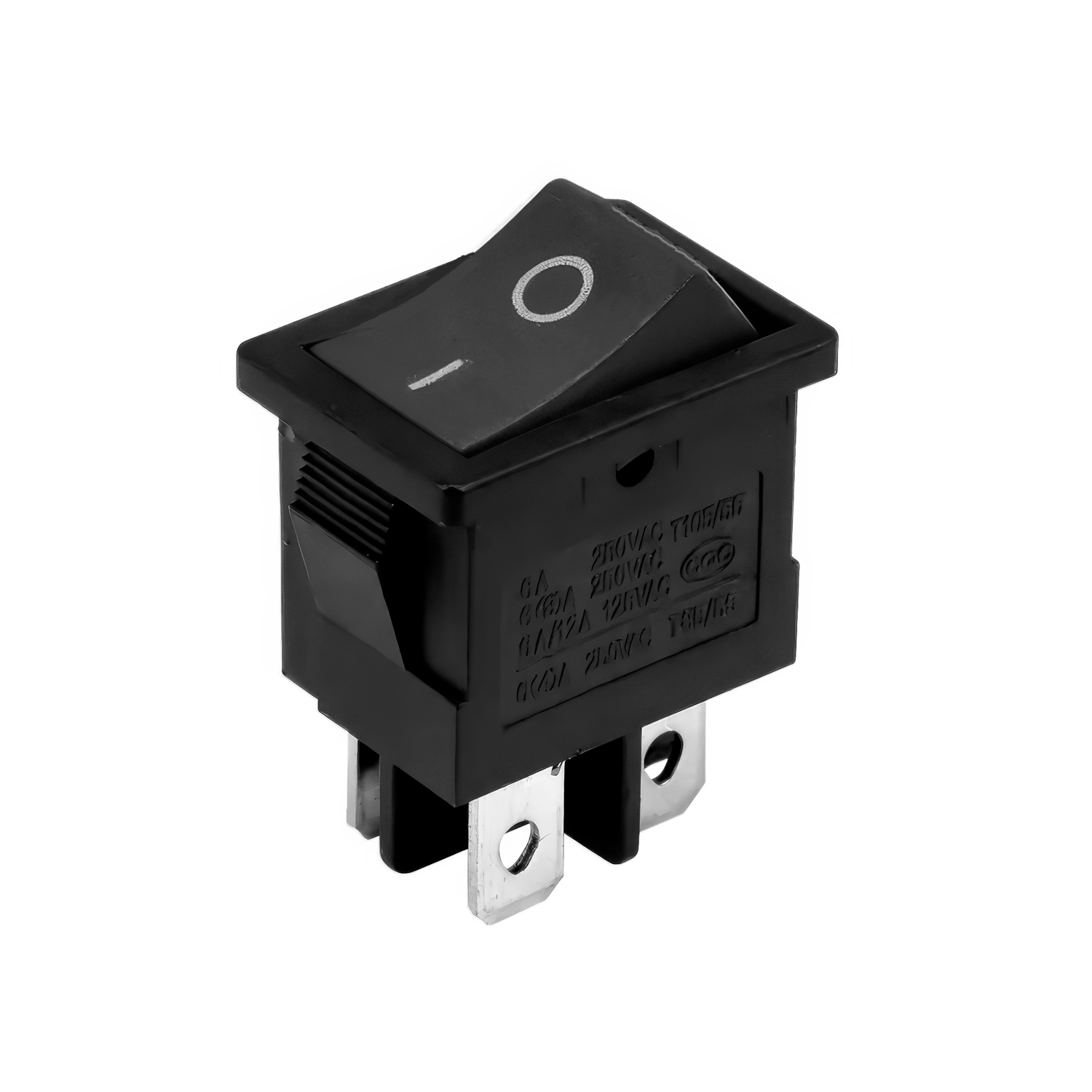 Interruptor basculante ON-OFF 4 vias 6 A NEGRO