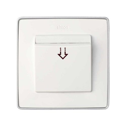 Interruptor conmutador tarjeta luminoso Simon 27 Play  Blanco