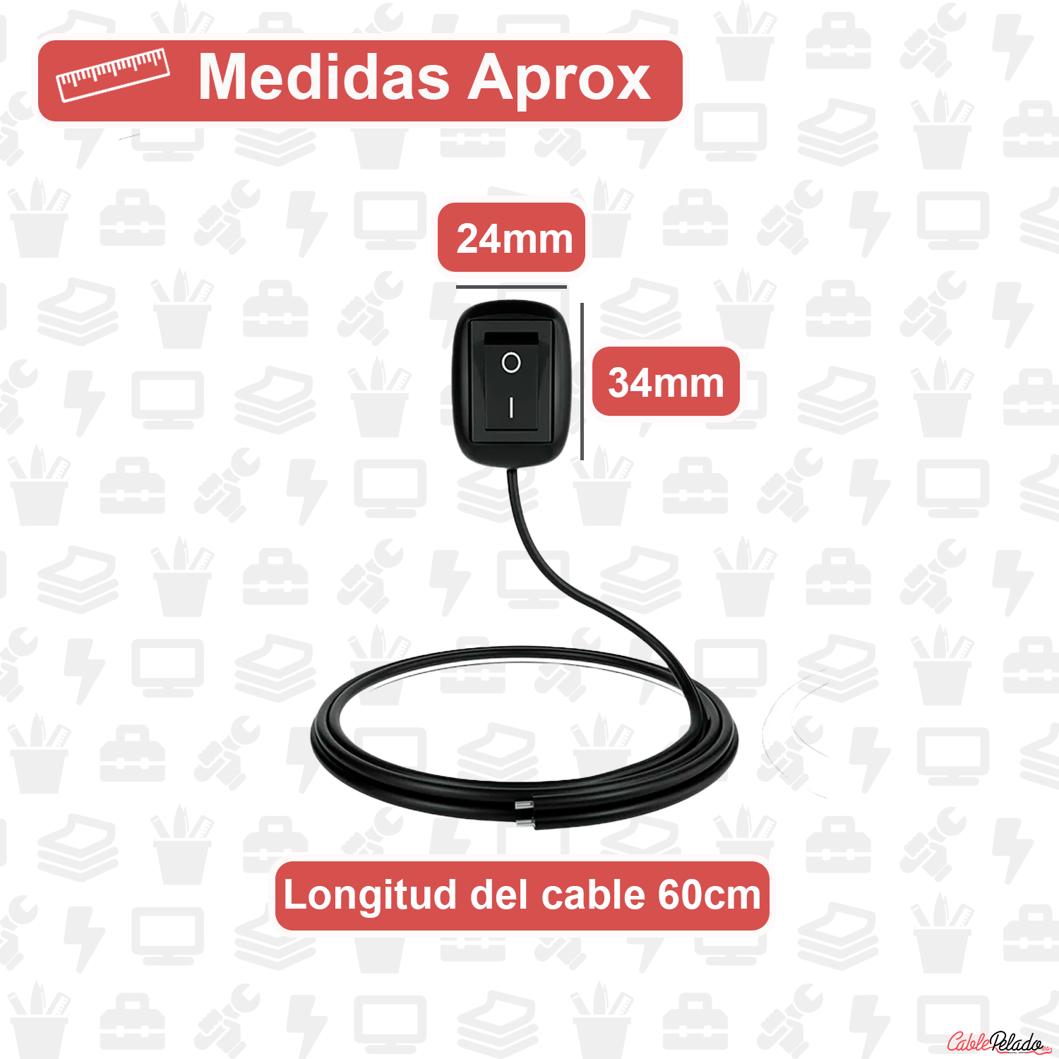 Interruptor De Coche DIY En Forma De Gota De Agua 12V  Negro