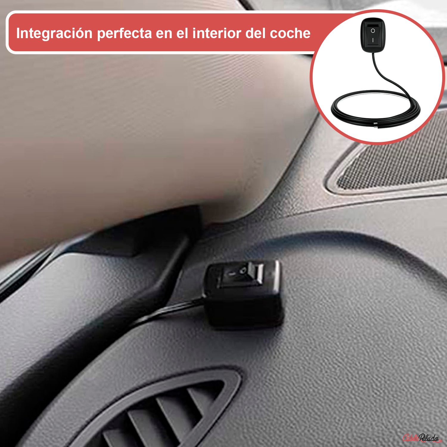 Interruptor De Coche DIY En Forma De Gota De Agua 12V  Negro