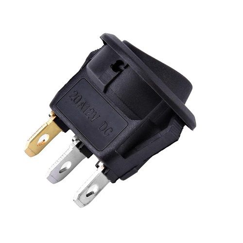 Interruptor de encendido para coche con indicador LED  Negro 20 A