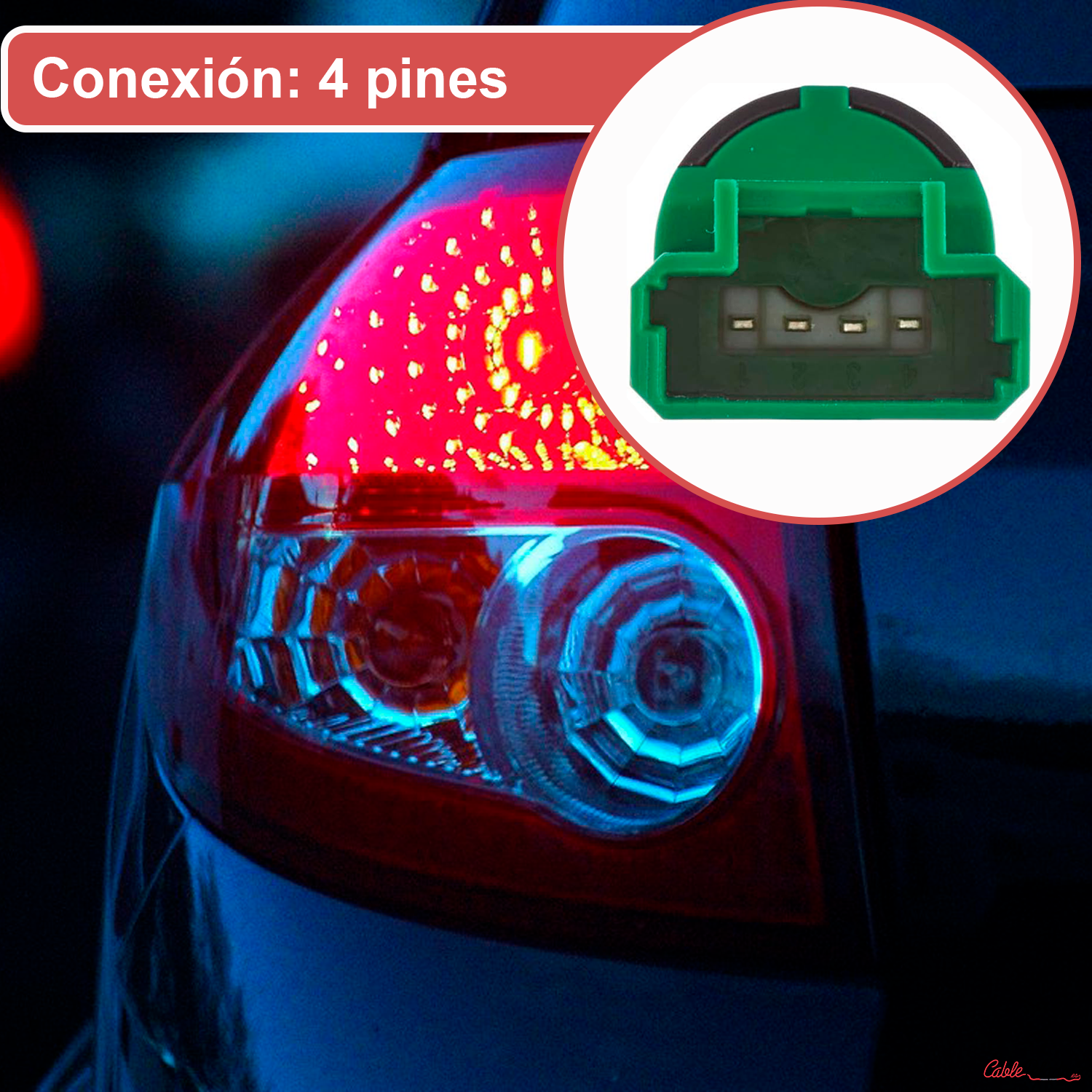 Interruptor De Luz De Freno 4 Pines  Negro