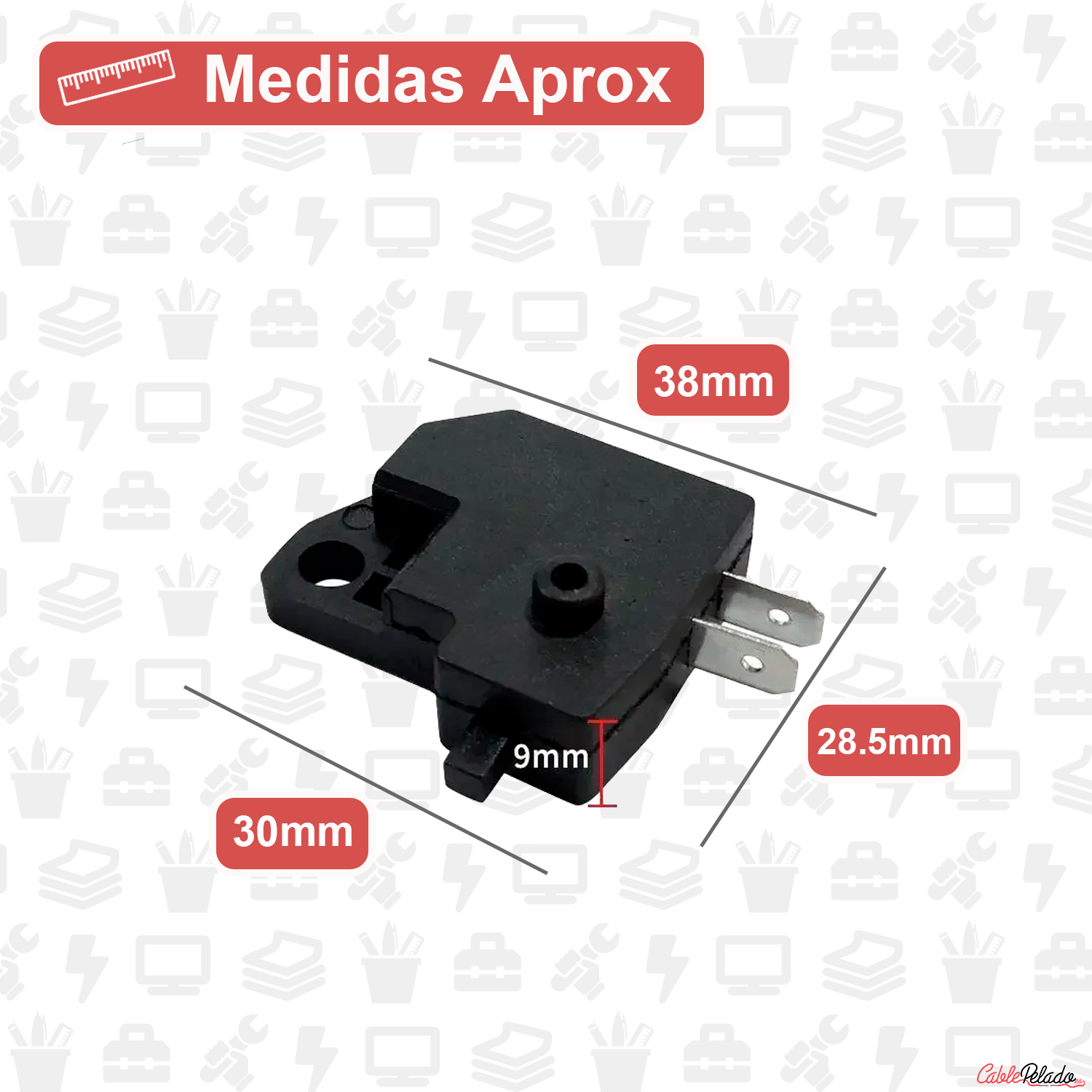 Interruptor Derecho De Luz De Freno Moto Negro