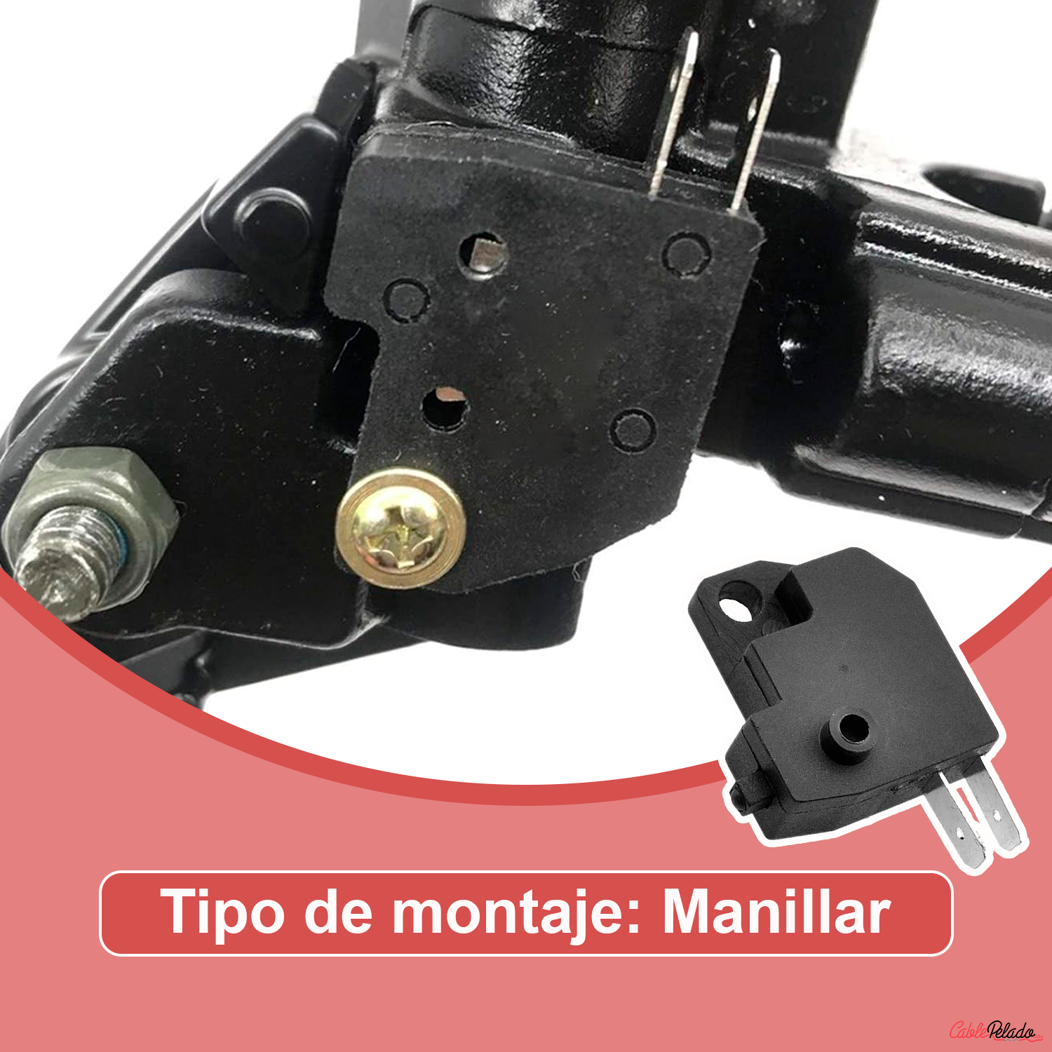 Interruptor Derecho De Luz De Freno Moto Negro