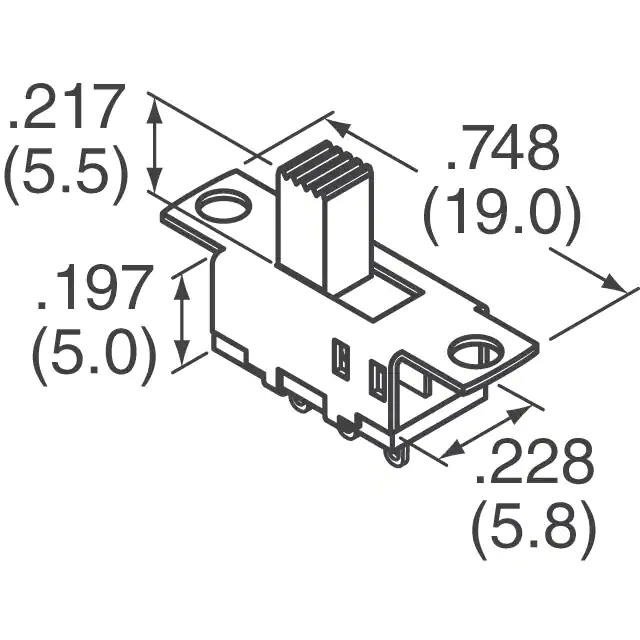 Interruptor Deslizante 3 pin 0.1 A 150V  Gris