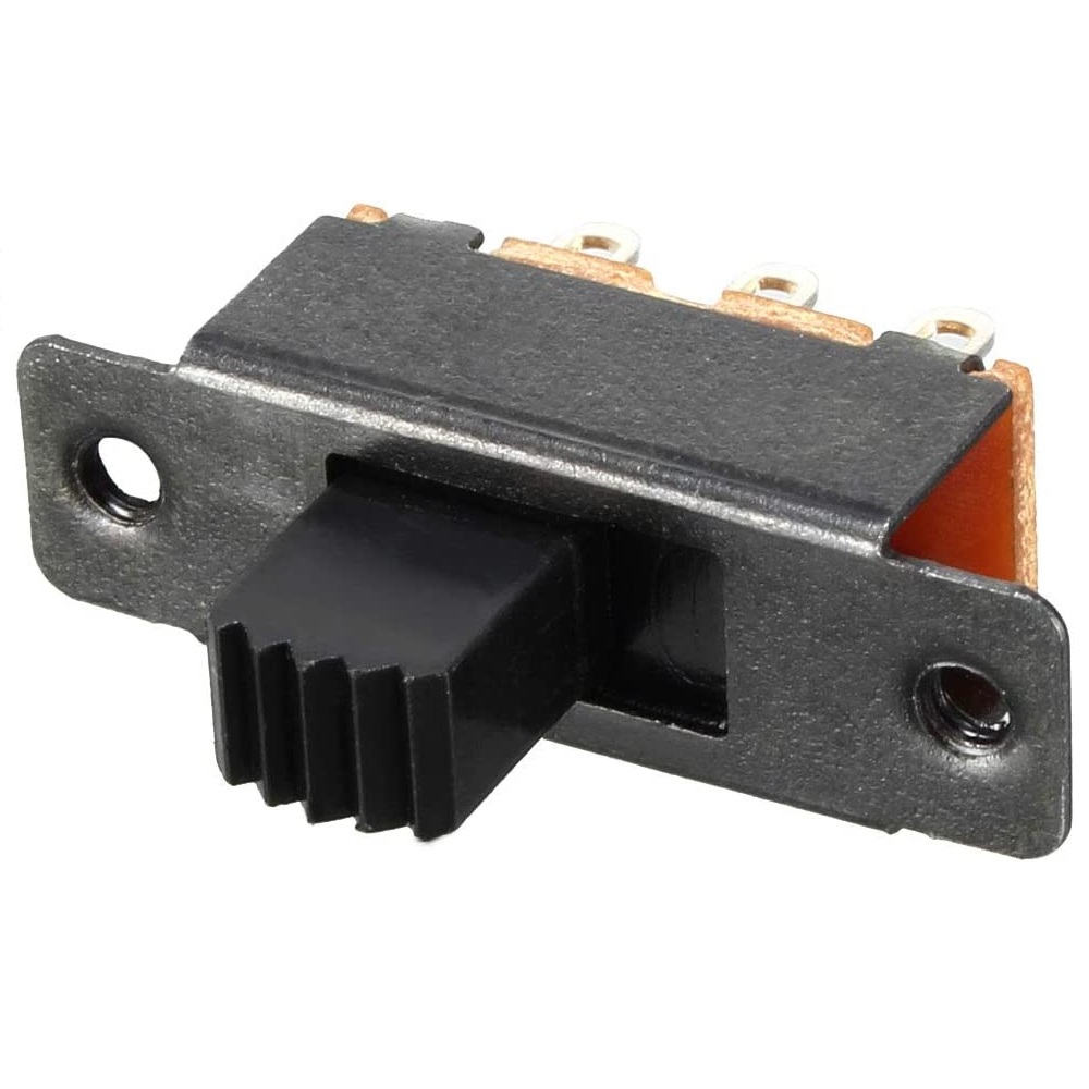 Interruptor Deslizante 6 pin 0.1 A 250V  Negro