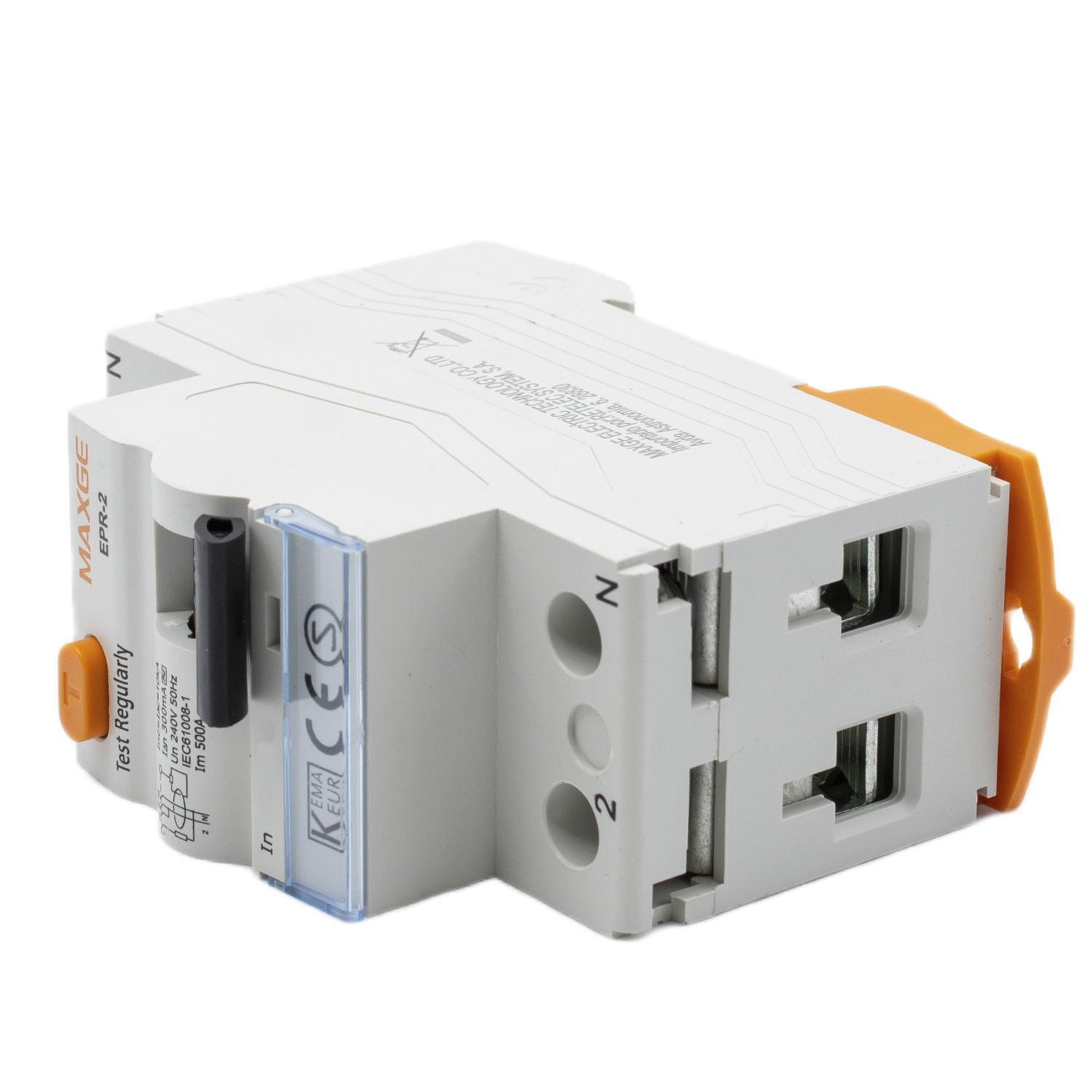 Interruptor diferencial industrial 2P-300mA-Clase AC-6kA  Blanco 63 A