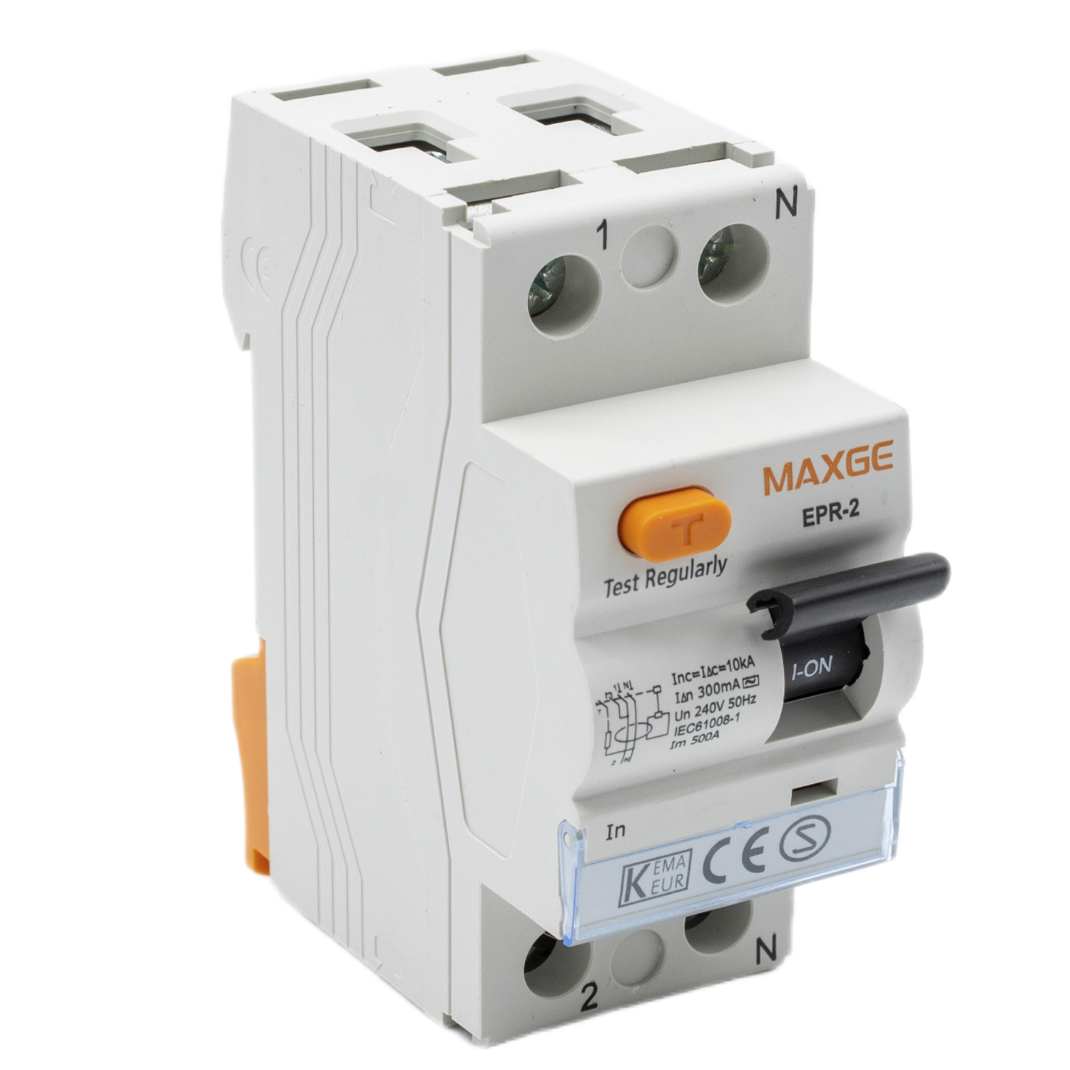 Interruptor diferencial industrial 2P-30mA-Clase AC-10kA  Blanco 25 A