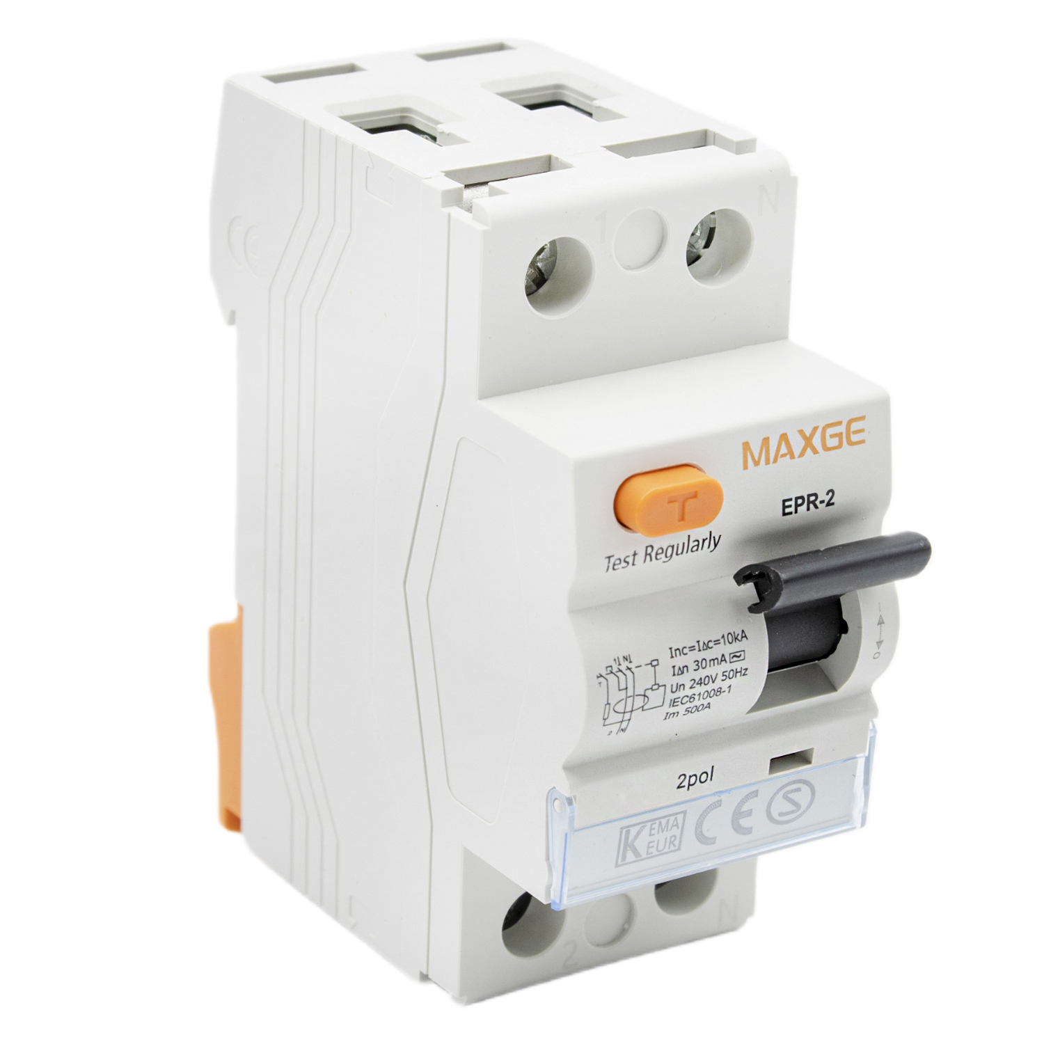 Interruptor diferencial residencial 2P 30mA-Clase AC-6kA  Blanco 25 A